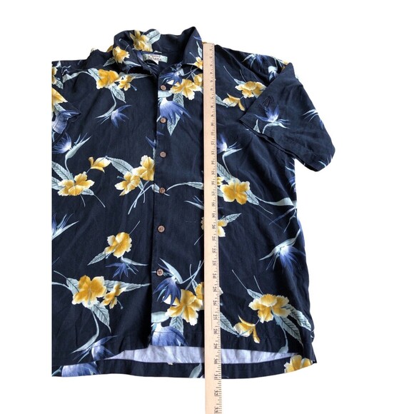 Tommy Bahama Silk Camp Shirt X LARGE Tropical Floral Aloha Hawaiian Shirt - Picture 7 of 10